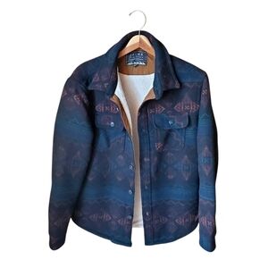 Jachs New York Men Western Sherpa Lined Wool Blend Jacket Shacket M